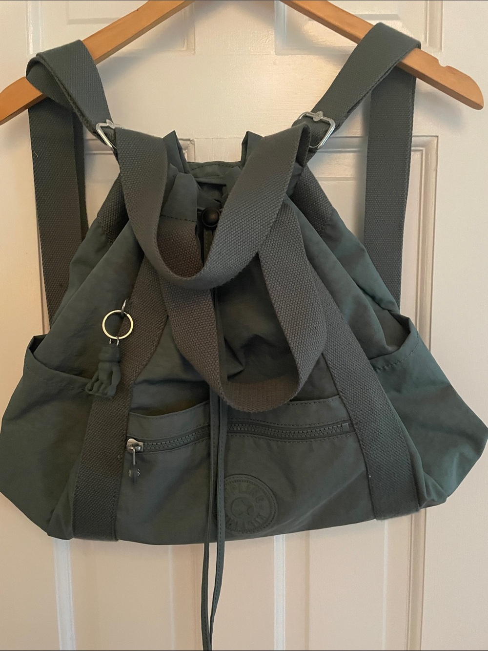 Kipling Slate Blue Convertible Backpack Tote